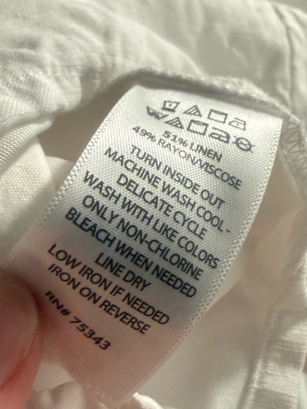 Halston White Linen Blend Sleeveless Tank Top Size M - Picture 3 of 4